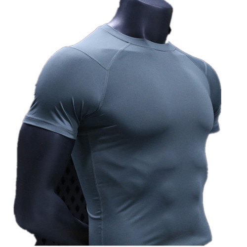 Men's Athletic Compression Short-Sleeve Summer Fitness Running Training Top Quick-Dry T-Shirt Casual Polo Shirt Short-Sleeve High Elasticity