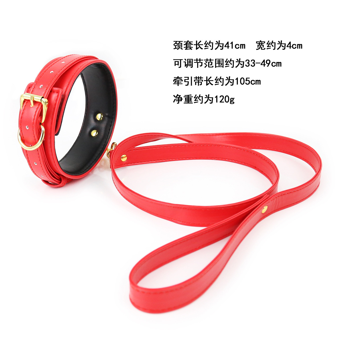 Juguetes sexuales SM para hombre y mujer, cadena de tracción de cuero, correa para perro, collar, banda para el cuello, anillo para el cuello, productos sexuales