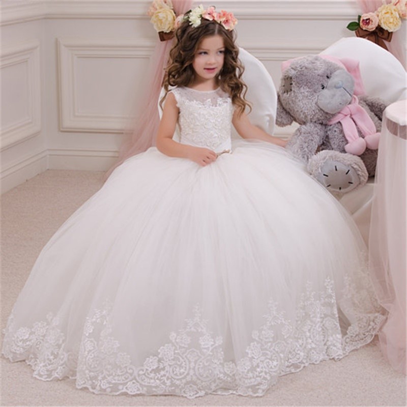 Mutter & Kind – Langes Spitzenkleid im Hochzeitsstil, Prinzessinnenkleid, Blumenmädchenkleid, Laufstegkleid 【Vorbestellung | Versand in 15 Tagen】_voghion.com
