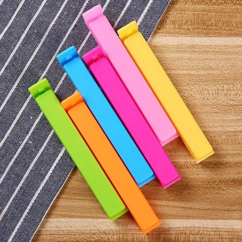 Factory direct supply of fashionable and cute candy color sealing clips creative plastic bag sealing clips plastic tea clip sealing machine