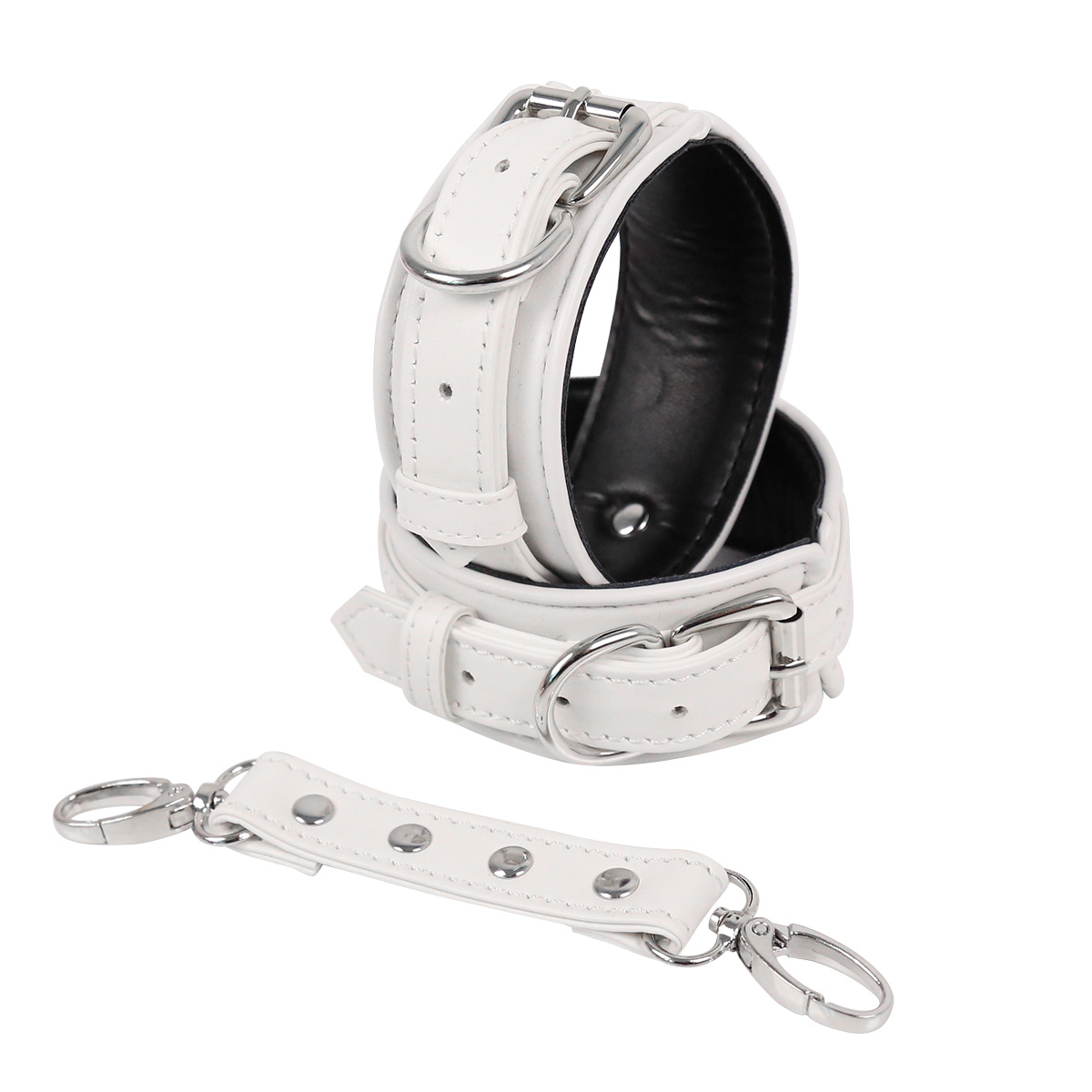 Productos sexuales para parejas, esposas de cuero para manos y pies, esposas de doble capa de esponja de PU, ataduras para manos y pies, juguetes alternativos. image 18