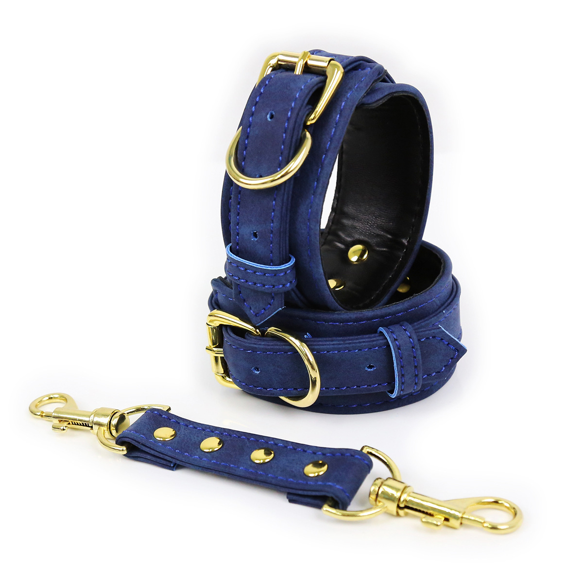 Productos sexuales para parejas, esposas de cuero para manos y pies, esposas de doble capa de esponja de PU, ataduras para manos y pies, juguetes alternativos. image 11