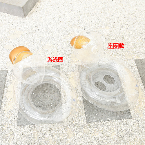 Supply ins Internet celebrity children's transparent duck swimming ring child infant armpit ring duck seat ring