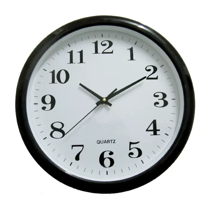 经典时尚石英钟12寸挂钟欧美畅销塑料客厅静音壁挂式钟表