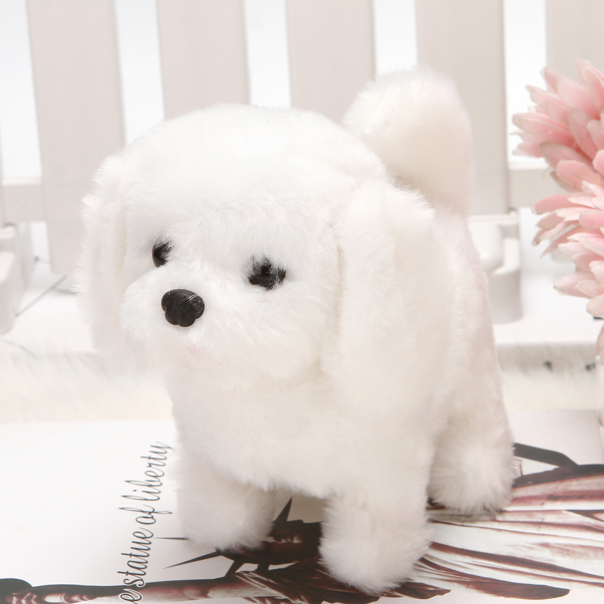 Perro eléctrico perro robot de simulación de felpa 1-3 cachorro de tierra gatito puesto juguetes para niños puesto electrónico de mascotas al por mayor