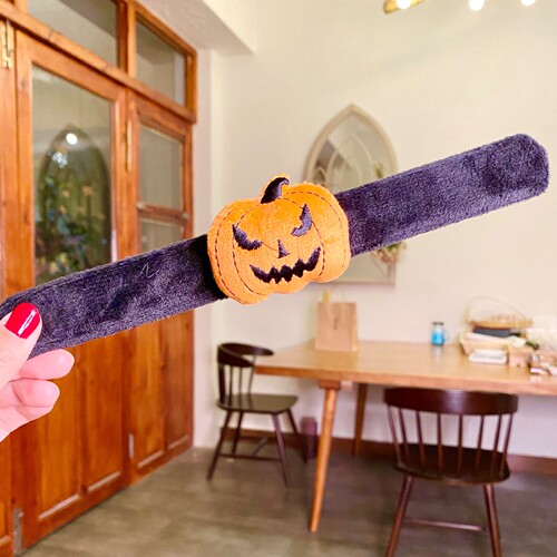 Cross-border Halloween slap circle Ghost Festival cute bracelet funny spider pumpkin slap circle children's small gift