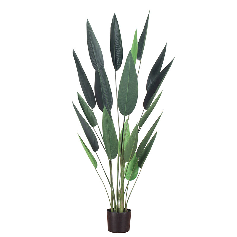 Simulación pájaro del paraíso skybird agua belleza falsa planta verde canna árbol en maceta sala de estar nórdica viajero árbol de plátano