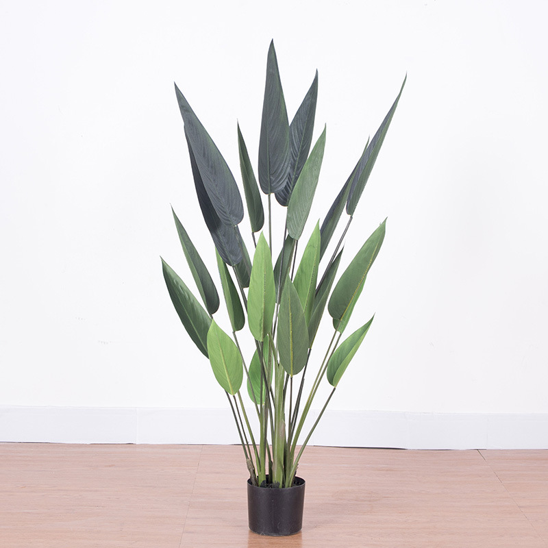 Simulación pájaro del paraíso skybird agua belleza falsa planta verde canna árbol en maceta sala de estar nórdica viajero árbol de plátano