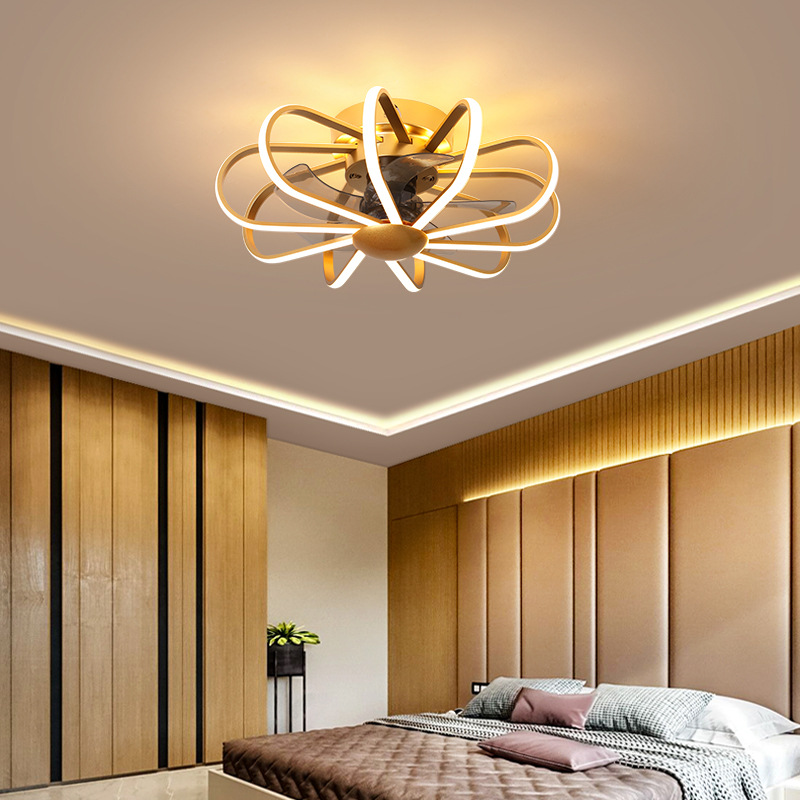 Ultra-thin Ceiling Fan Light Nordic Creative Ceiling Fan Light Restaurant Children's Room Bedroom Home With Light Ceiling Fan Fan Light
