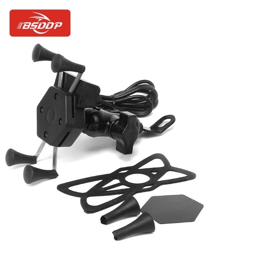 Motorcycle mobile phone holder rechargeable Electric vehicle waterproof charger Off-road vehicle USB navigator holder