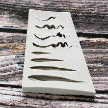 翻糖蛋糕头发人偶硅胶模具巧克力造型装饰软陶黏土流海造型装饰