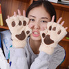 Cartoon keep warm gloves, fingerless