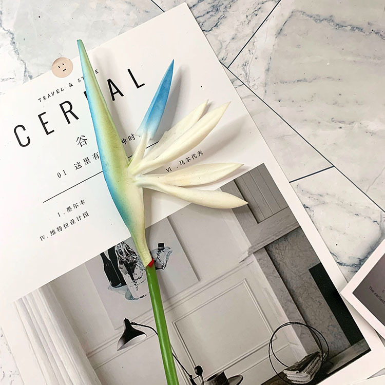 Flor artificial pájaro del paraíso flor artificial de seda flor falsa