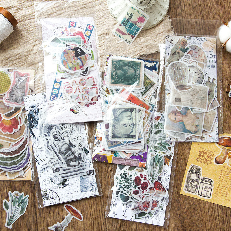 Message Old Reproduction Sticker Pack Retro Character Flowers Hand Account diy Collage Decoration Large 80 6 Message Old Reproduction Sticker Pack Retro Character Flowers Hand Account diy Collage Decoration Large 80 6