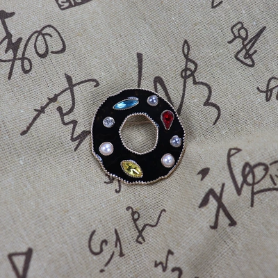 Yaxa sancaqları black enamel ring