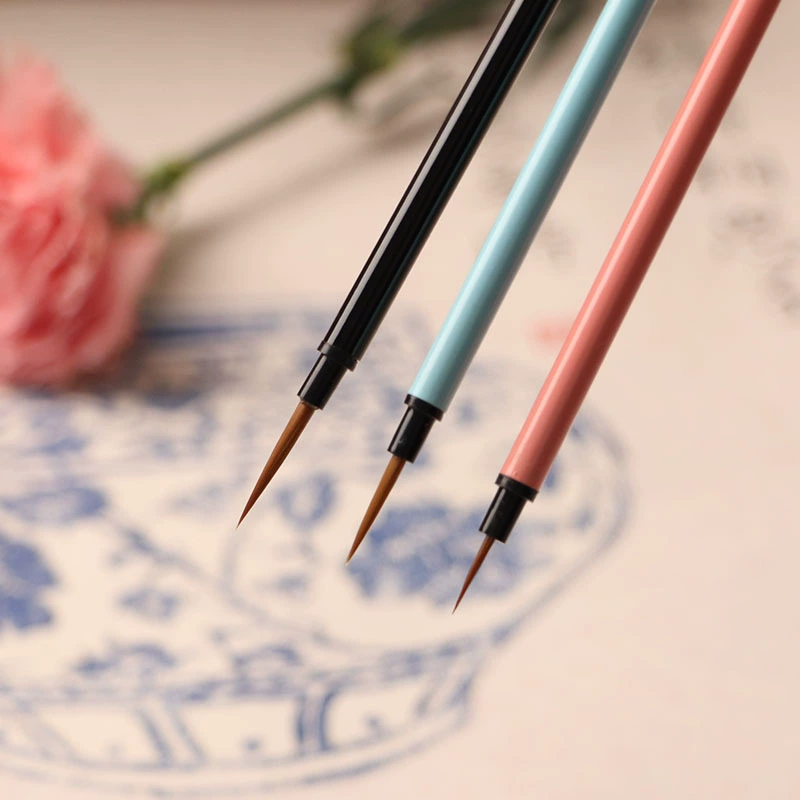 Набор кистей Liner Brush, 3 шт. для ногтей и арт-работ водорастворители для акварели, гуаши, акрила, крупная/средняя/мелкая