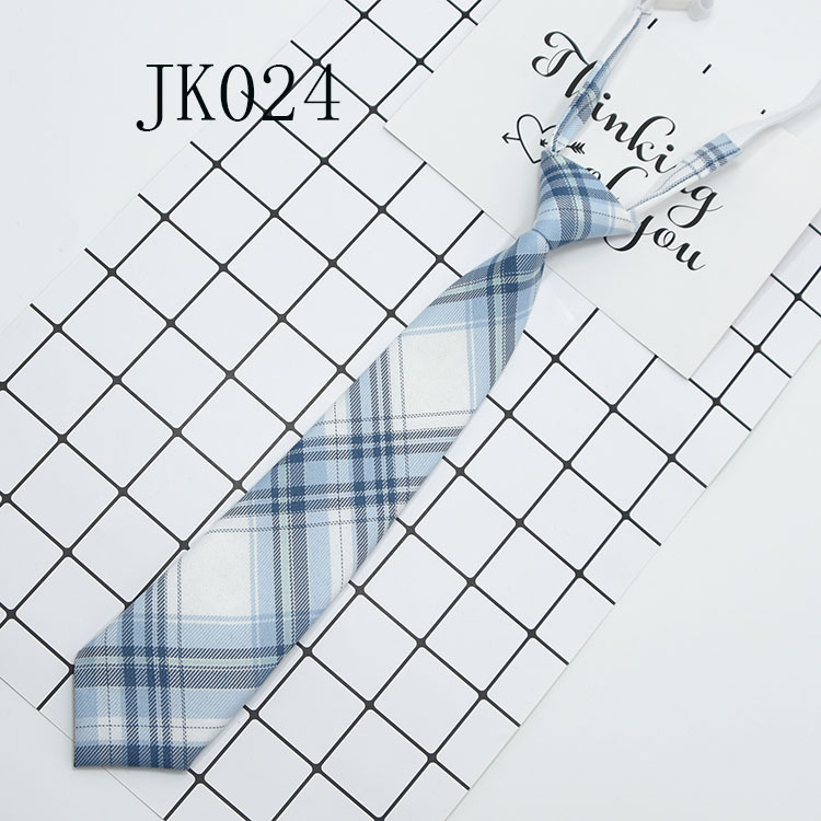 Corbata Plegada para Uniforme JK de Poliéster Estampado de Cuadros para Uniforme Escolar image 20