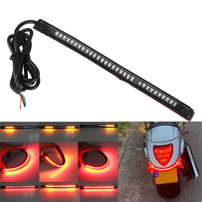 В наличии Black Rider Factory Motorcycle 32 светодиодный стоп-сигнал поворота номерного знака двухцветная полоса заднего фонаря.