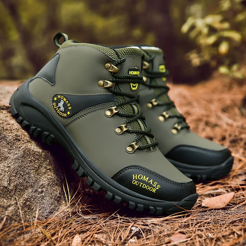Off-road high sports shoes outside climbing, footwear for hiking, plus size