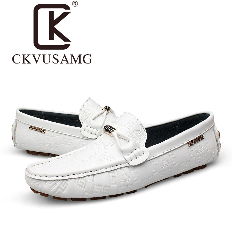 Мужские кожаные туфли CKVUSAMG для отдыха, корейский стиль