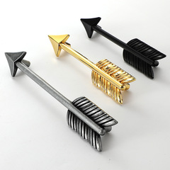 New creative light luxury European style wardrobe drawer cabinet door handle bow and arrow zinc alloy gold black ancient silver handle