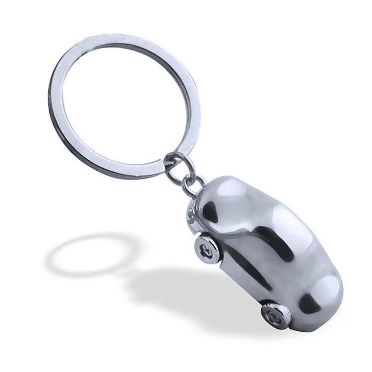 Personalized creative three-dimensional German car keychain metal key ring small gift lettering laser LOGO