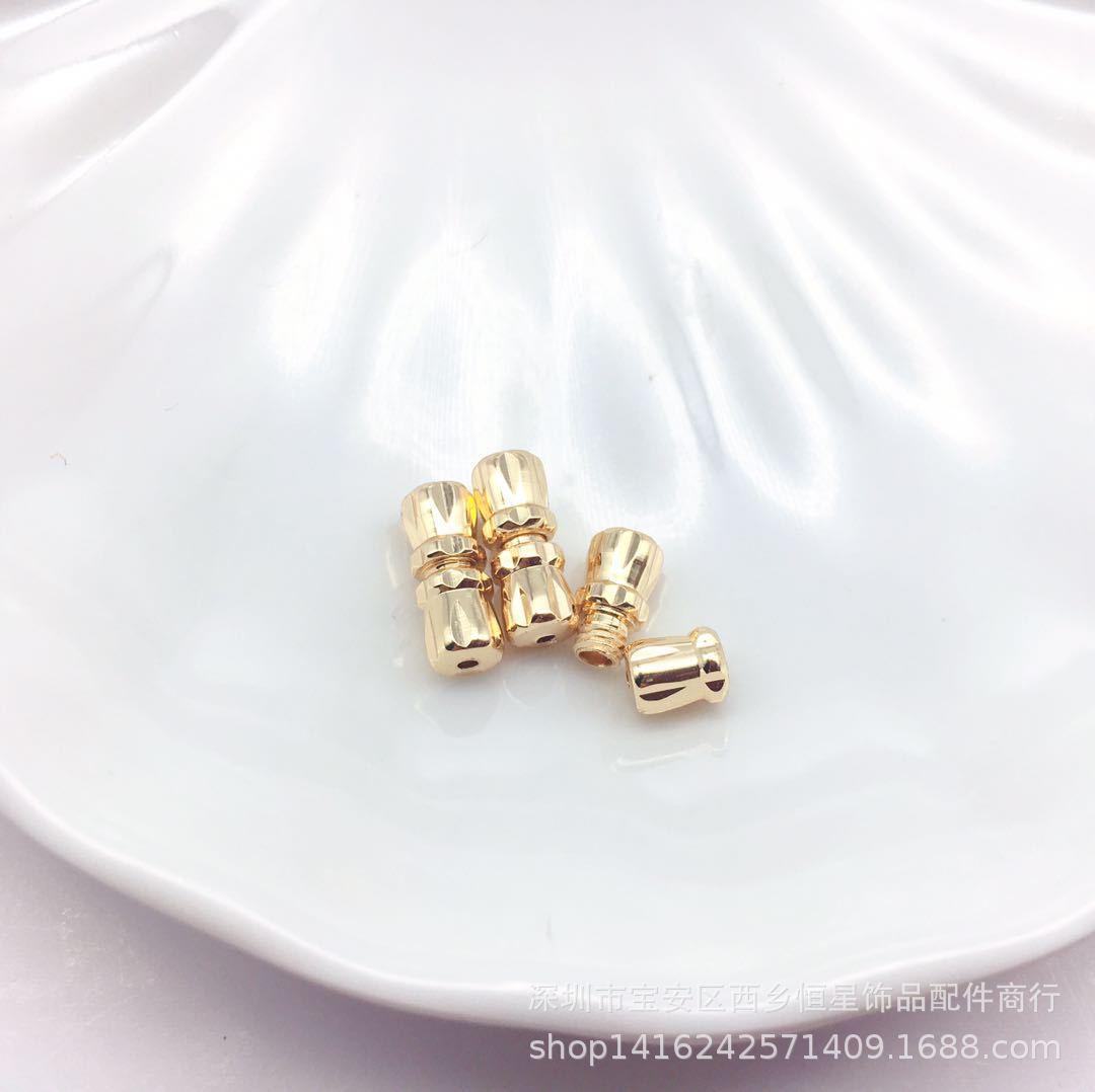 Joyería de bricolaje 14K hebilla de tornillo envuelto en oro collar de perlas de maní hebilla de la joyería [hebilla de maní de cromo]