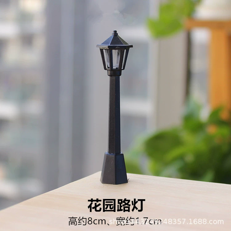 Рождественский подарок украшение уличный фонарь миниатюрная сцена пластиковый сад уличный фонарь аксессуары для украшения сцены винтажный уличный фонарь