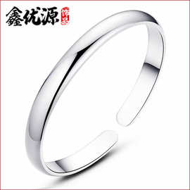 贵妃手镯镀银手环  浑身镯子 光面镯子 厂家直批镜面开口亮面手镯