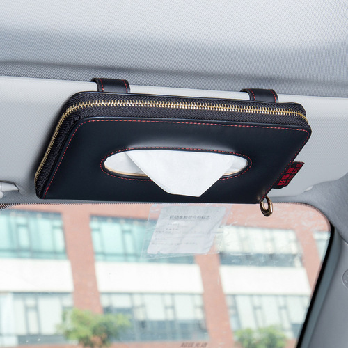 Factory creative in-car paper box car hanging sun visor tissue box set car napkin box supplies