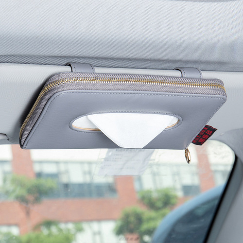 Factory creative in-car paper box car hanging sun visor tissue box set car napkin box supplies