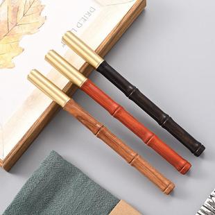 Bamboo Sandalwood Sign Pen Gel Pen Refill Ball Pen Business Gift Business Sign Pen Engraving logo