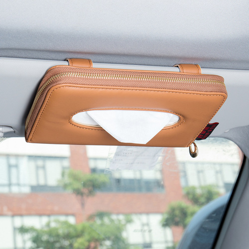 Factory creative in-car paper box car hanging sun visor tissue box set car napkin box supplies