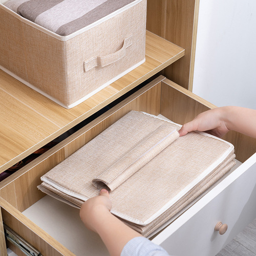 Paisiron thickened cotton and linen hanging bag multi-layer foldable hanging household clothing sorting dustproof storage bag wholesale