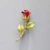 Scandinavian red brooch for St. Valentine's Day, high-end pin for beloved lapel pin, Japanese and Korean, wholesale, Birthday gift