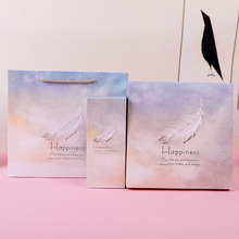 欧式蓝色羽毛伴手礼盒喜糖盒创意礼品盒婚庆回礼盒生日礼包包装盒