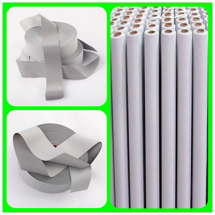 厂家现货 高亮TC反光布 反光条5CM 服装辅料反光带 灰色反光面料