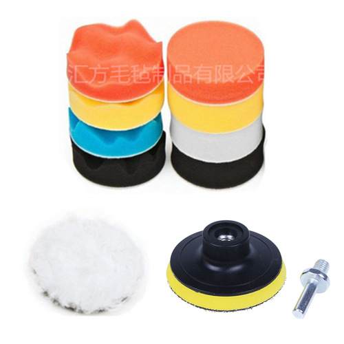 Cross-border supply 3-inch automotive polishing sponge wheel waxing sponge polishing disc thick wool polishing wheel