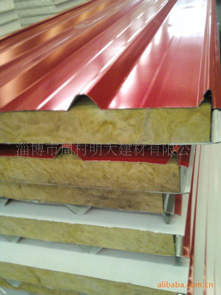 厂家销售批发岩棉夹芯板 彩钢复合板夹芯板50mm-100MM 量大从优