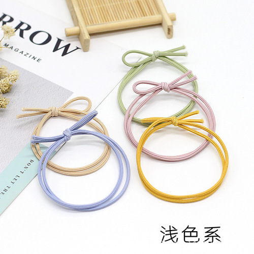Knotted hair tie hair accessories Korean simple hair rope internet celebrity small fresh hair rope girl basic high elastic hair tie