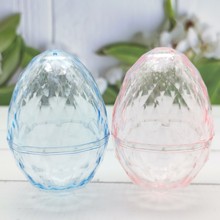 跨境货源欧式个性创意喜糖盒复活节小清新礼物圣诞节彩色塑料鸡蛋