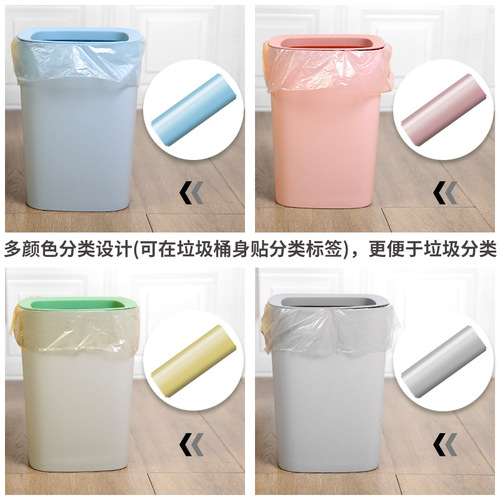 Garbage bag color black plastic bag kitchen household thickened flat mouth vest style portable garbage bag wholesale