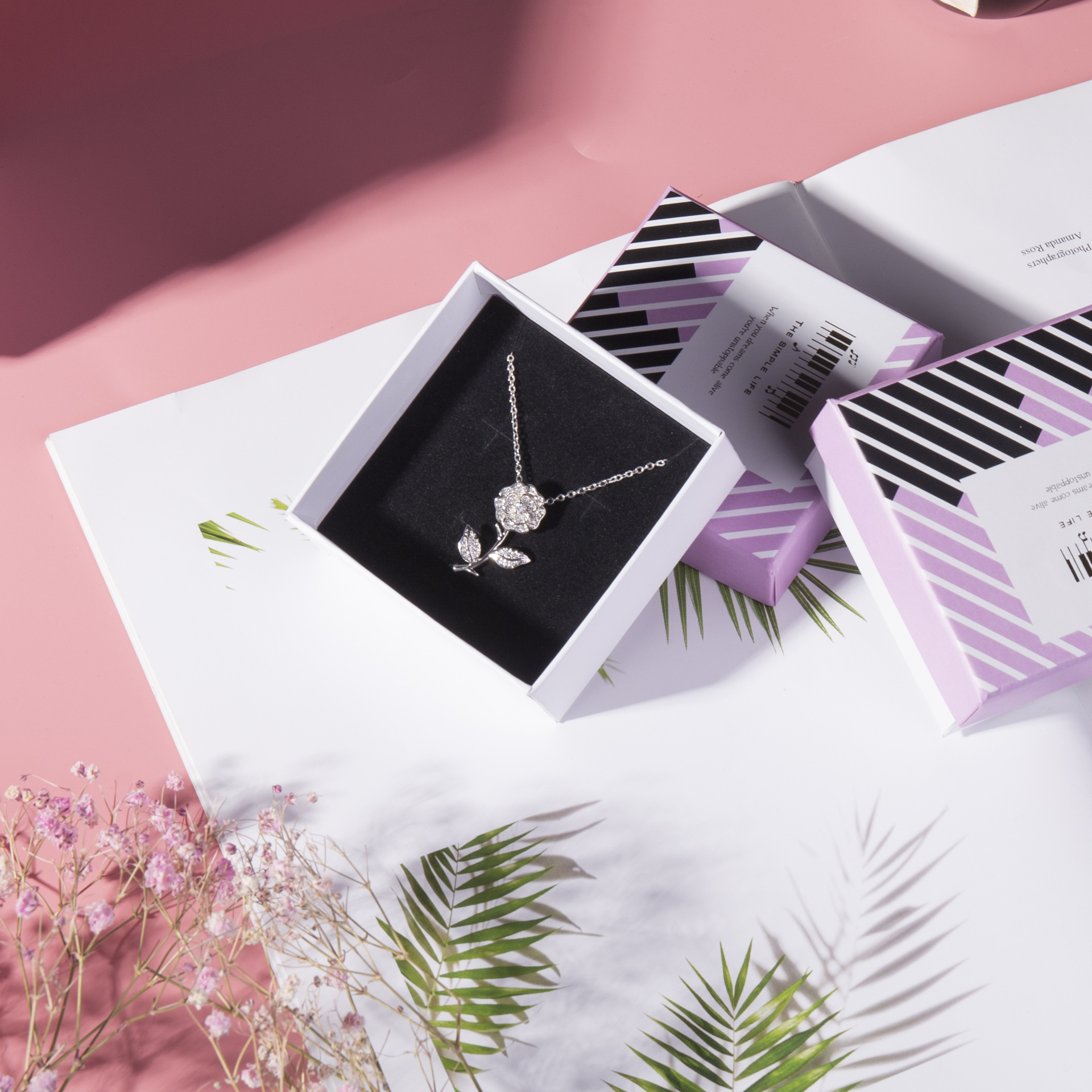 女手链镯表戒指耳钉环项链口红小号礼品包装饰品首饰收纳盒送朋友