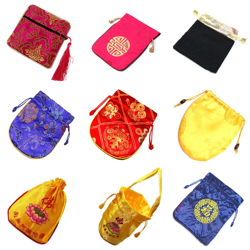 Сумка из ткани сумка ювелирная упаковка сумка для хранения Шелковая сумка из ткани маленькая сумка из ткани двухсторонняя вышитая сумка из ткани сумка оптом
