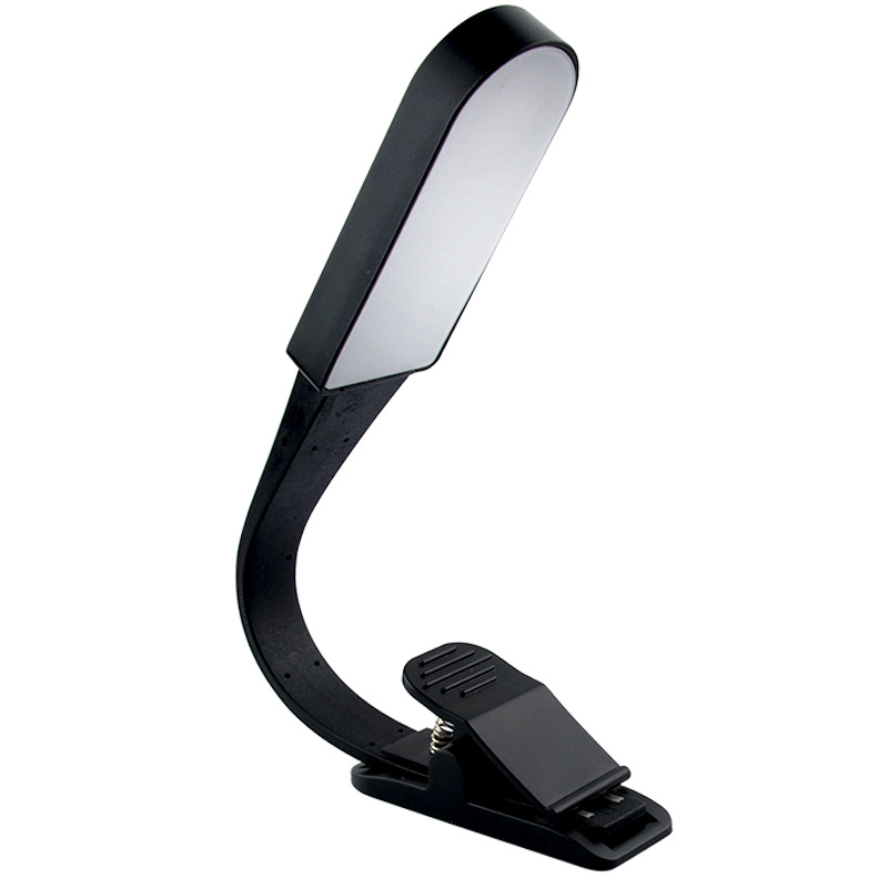 Venta caliente de carga USB electrodeless atenuación LED clip luz dormitorio noche clip libro Luz Portátil Kindle luz de lectura