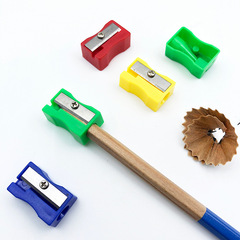 Single-hole multi-color small pencil sharpener, small pencil sharpener, simple children's pencil sharpener, manual plastic pencil sharpener