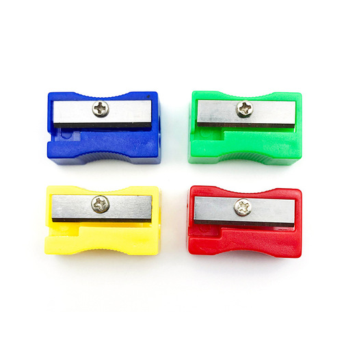 Single-hole multi-color small pencil sharpener, small pencil sharpener, simple children's pencil sharpener, manual plastic pencil sharpener