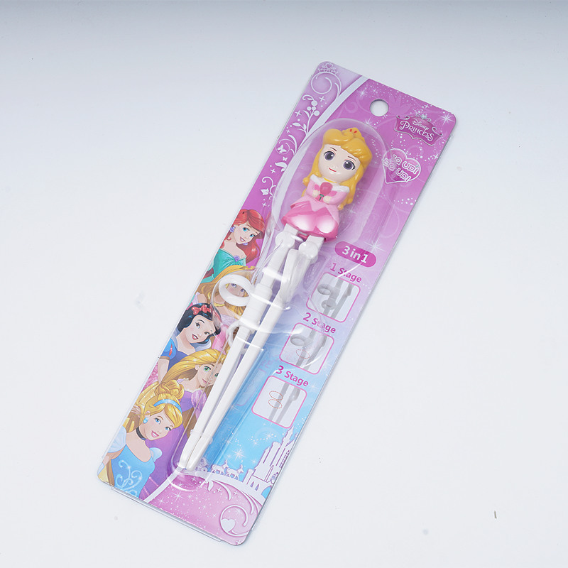 Productos genuinos Disney niños de dibujos animados palillos princesa clásica serie niño 3D rompecabezas aprendizaje entrenamiento comer al por mayor