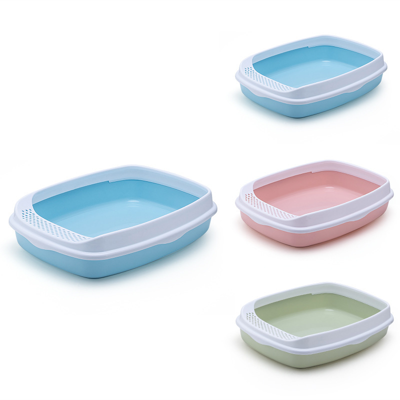 Caja de Arena para Gatos Semicerrada, Antisalpicaduras, Incluye Pala, Tamaño Grande, Marca Decong