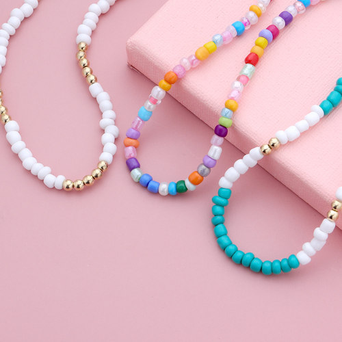 Amazon Best Selling Cross-Border Jewelry for Women - Fashion Handmade Adjustable Ankle Chain with Colorful Rice Beads